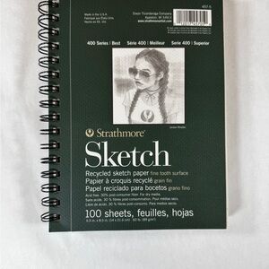 Strathmore 400 Series Sketch Pad 5.5” x 8.5” 100 Sheets Spiral Artist Paper